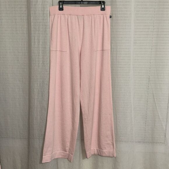 kate spade LβPink Black Stripe Crewneck Knit Long Sleeve Pant Lounge PJ Outfit - Picture 15 of 17